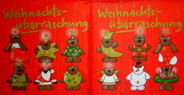 145 Bären Weihnachten - 3-lagig - Design House